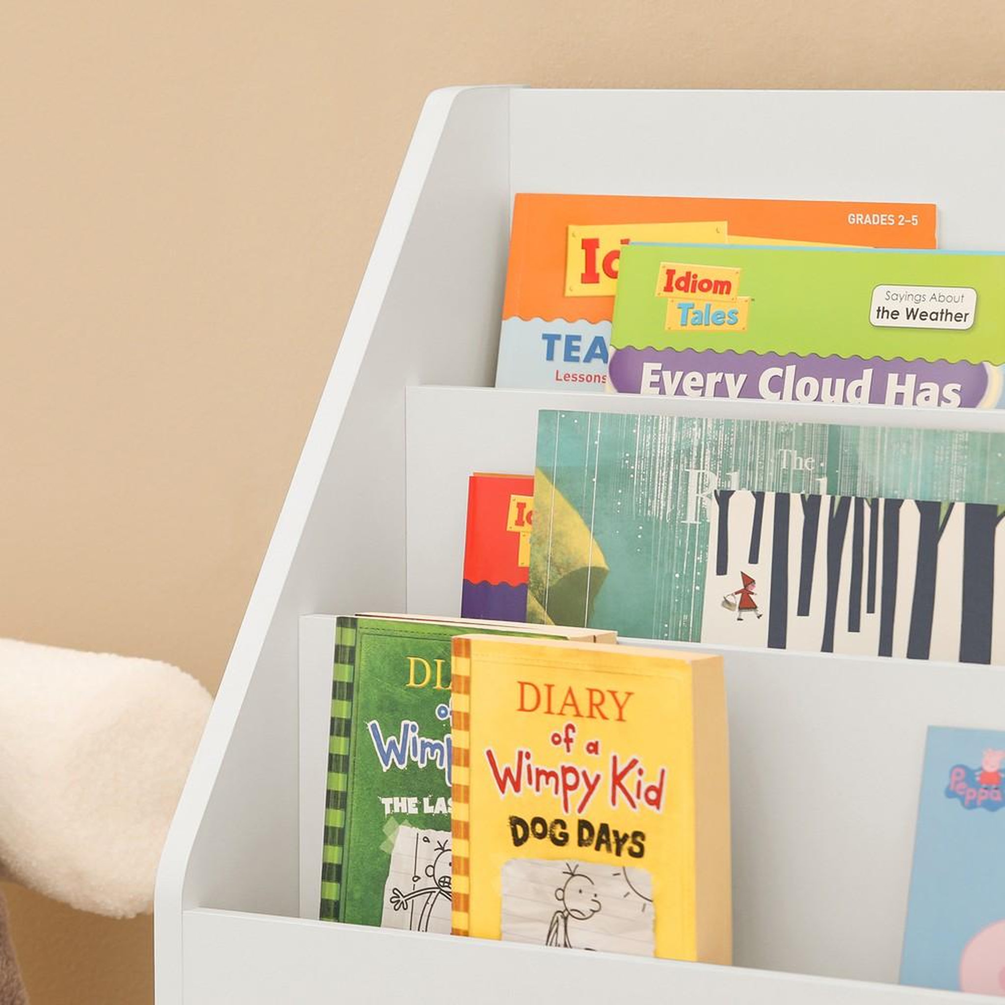 Voir la diapositive 4 : SOBUY SoBuy - Bibliothèque Enfant à 2 étagères - Nordique - KMB01