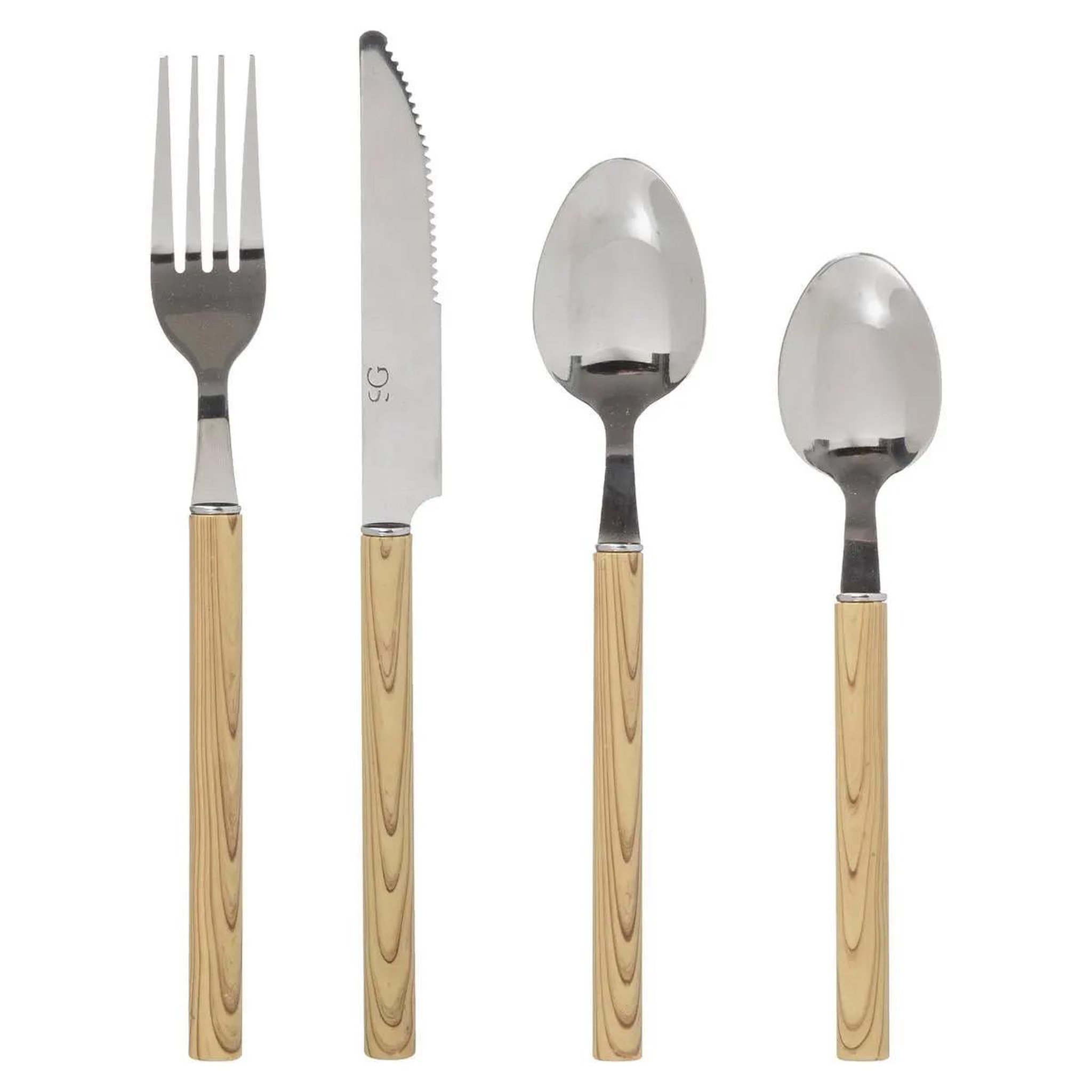 SECRET DE GOURMET Ménagère 24 Pièces  Indonésie  21cm Naturel