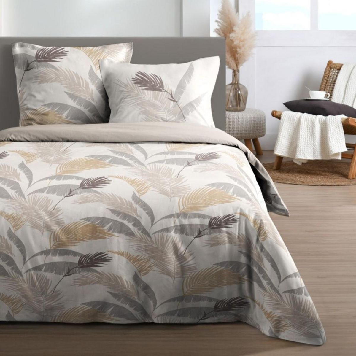 STOF Housse de couette 260x240 NUMA + 2 taies coton 57 fils