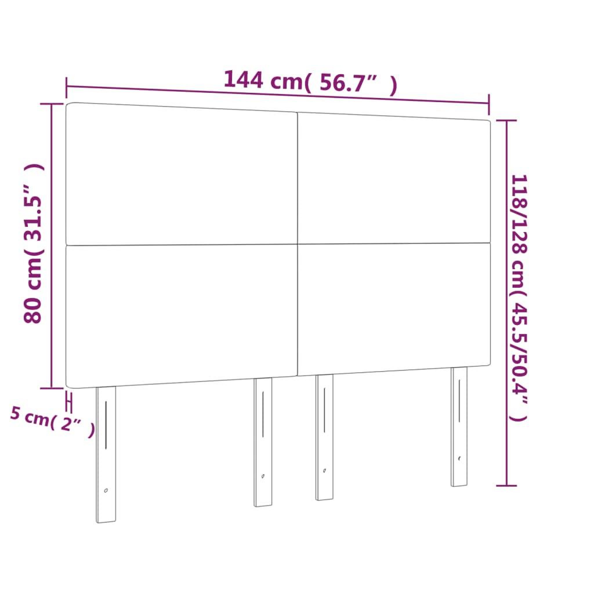 Voir la diapositive 6 : VIDAXL Tetes de lit 4 pcs Gris clair 72x5x78/88 cm Velours