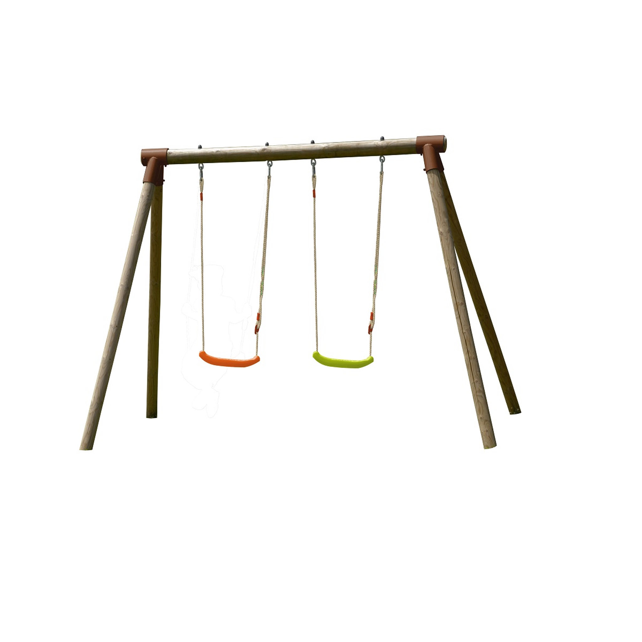 Voir la diapositive 2 : Soulet Portique balançoire - Bois - H1.90m - ALIZEE