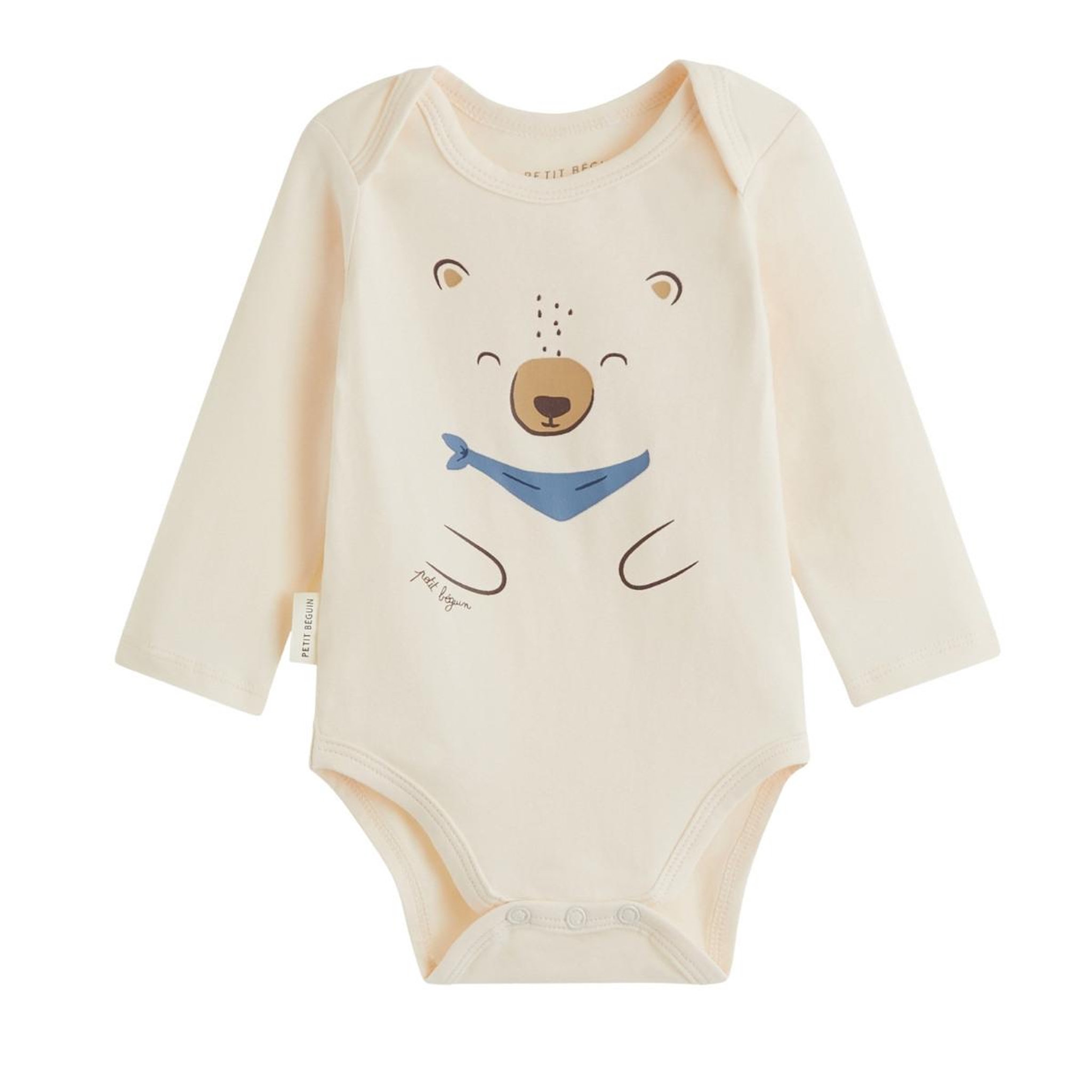 Voir la diapositive 5 : PETIT BEGUIN Lot de 2 bodies bébé manches longues moka