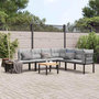 Voir la diapositive 1 : VIDAXL Ensemble de banc de jardin avec coussins 5 pcs noir