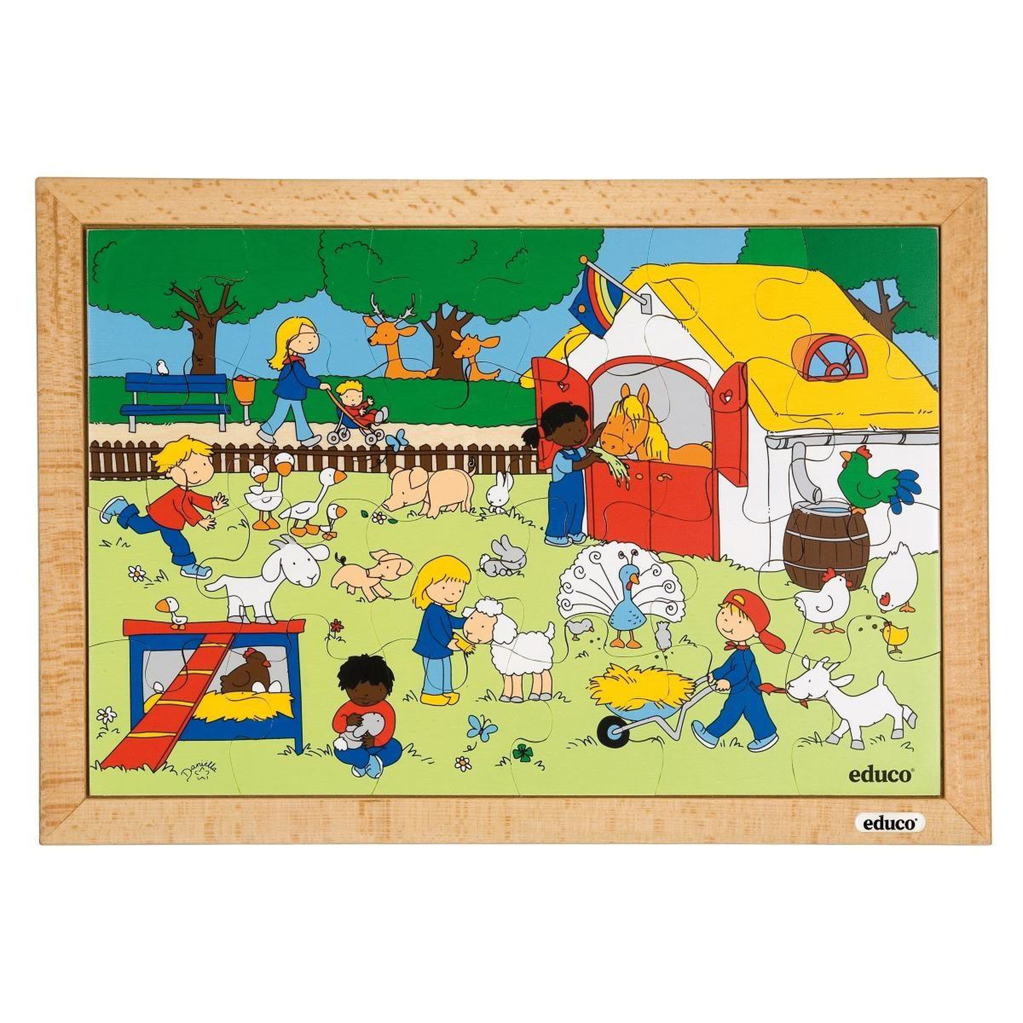 Voir la diapositive 2 : EDUCO Enfants - ferme pour enfants — 24 pièces de puzzle