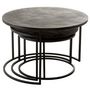 Voir la diapositive 2 : Paris Prix Lot de 3 Tables Gigognes  Oxidize  80cm Noir