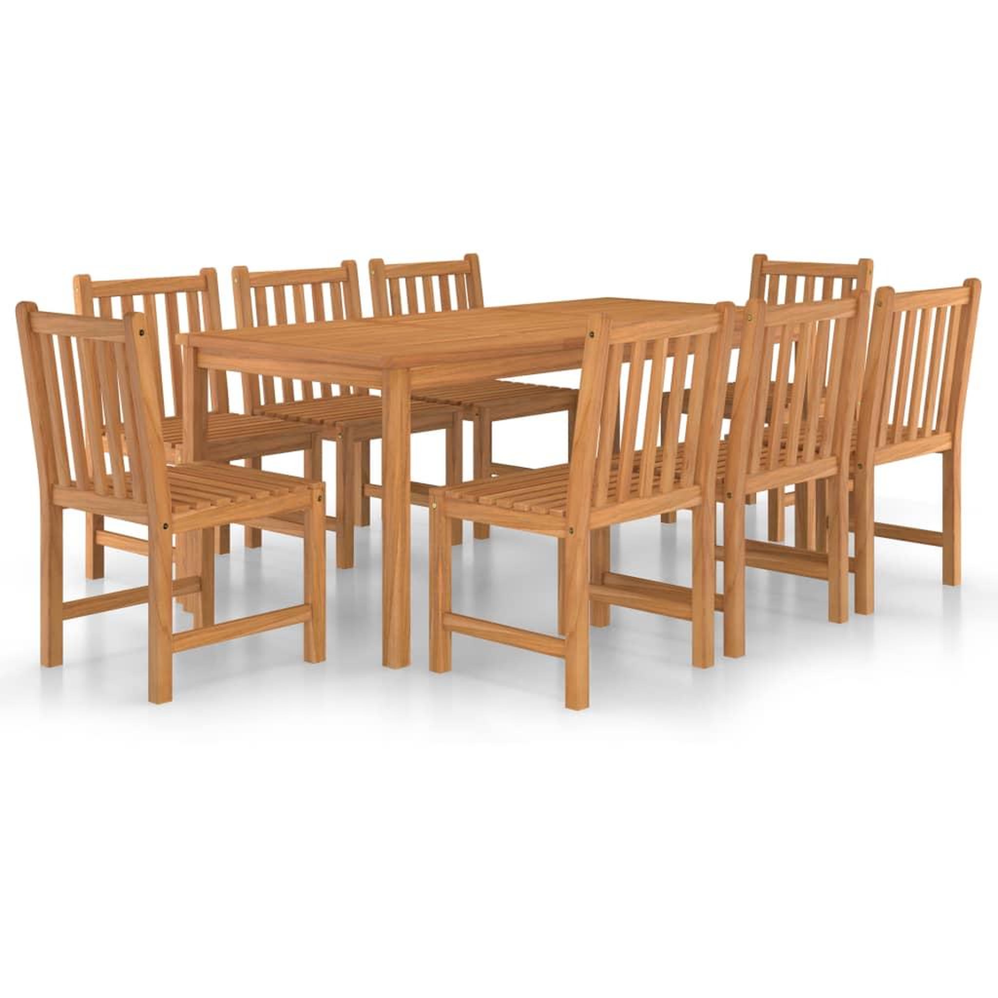 Voir la diapositive 2 : VIDAXL Ensemble a manger de jardin 9 pcs Bois de teck solide