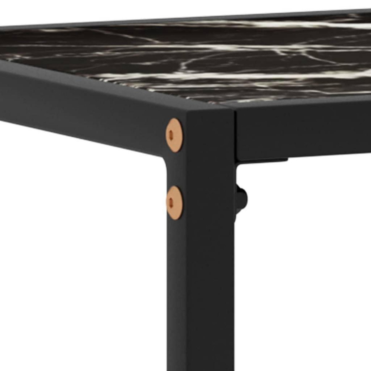 VIDAXL Table console Noir 60x35x75 cm Verre trempe
