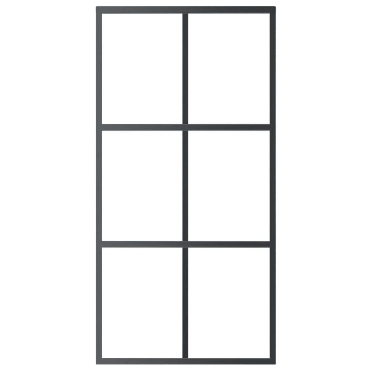 VIDAXL Porte coulissante Verre ESG et aluminium 102x205 cm Noir