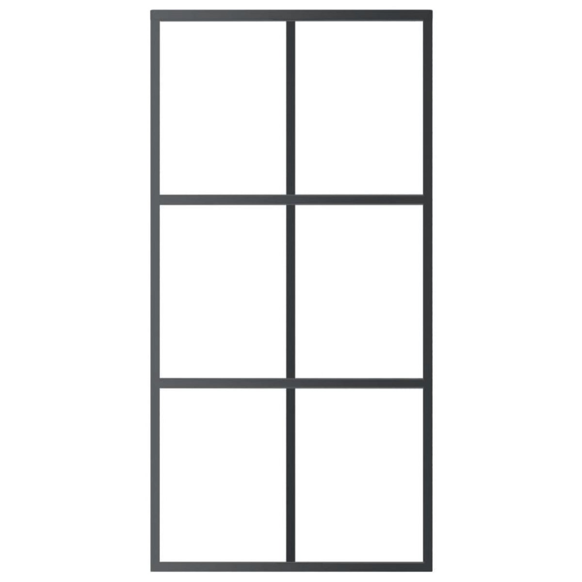 VIDAXL Porte coulissante Verre ESG et aluminium 102x205 cm Noir