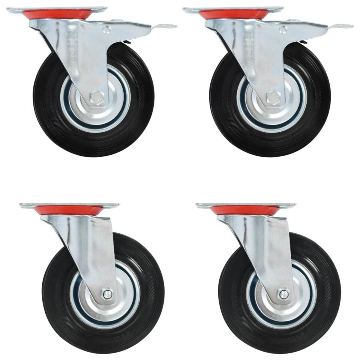 VIDAXL Roulettes pivotantes 4 pcs 125 mm