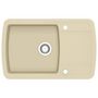 Voir la diapositive 2 : VIDAXL Evier de cuisine Granit Seul lavabo Beige