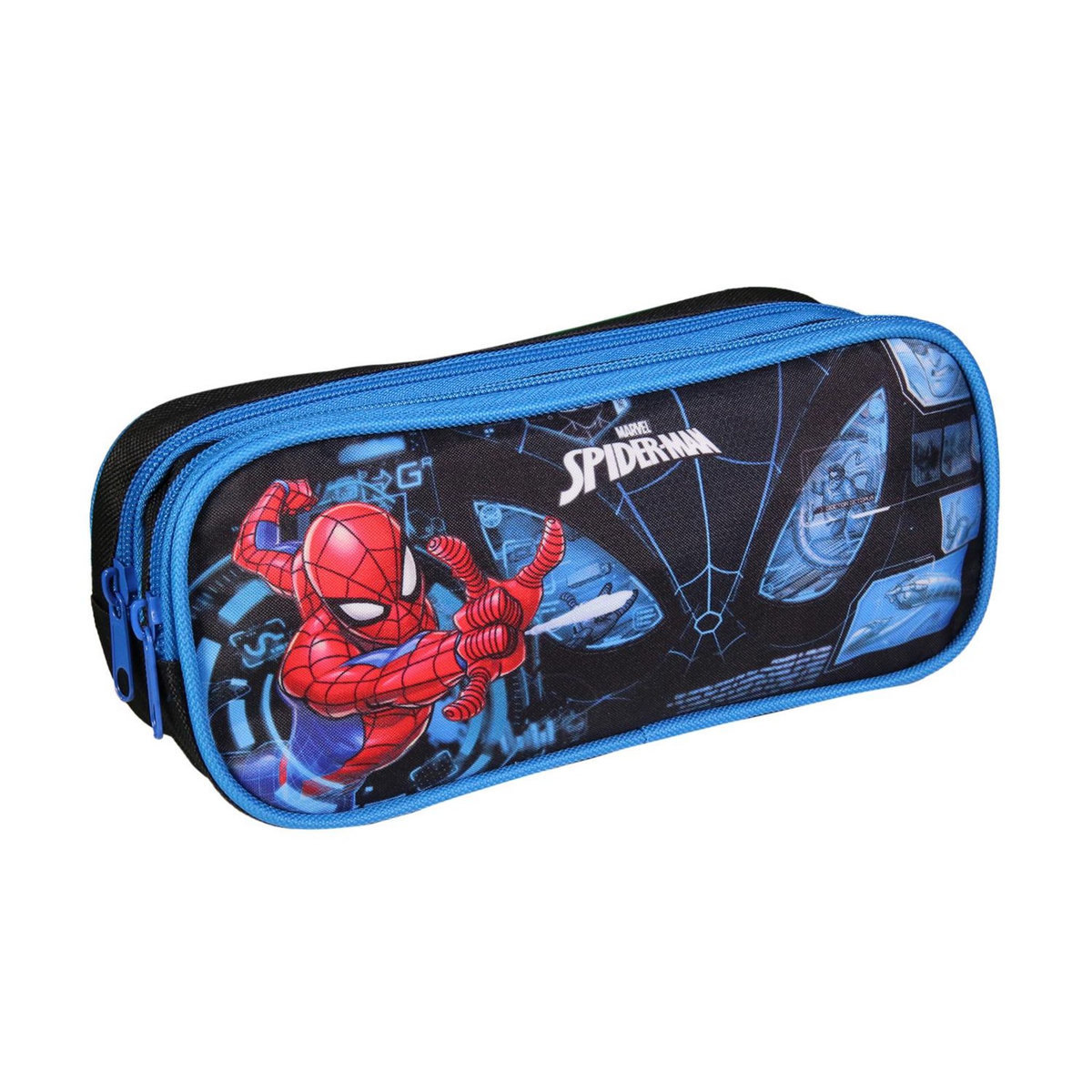Bagtrotter BAGTROTTER  Trousse scolaire 2 compartiments Spiderman Bleu