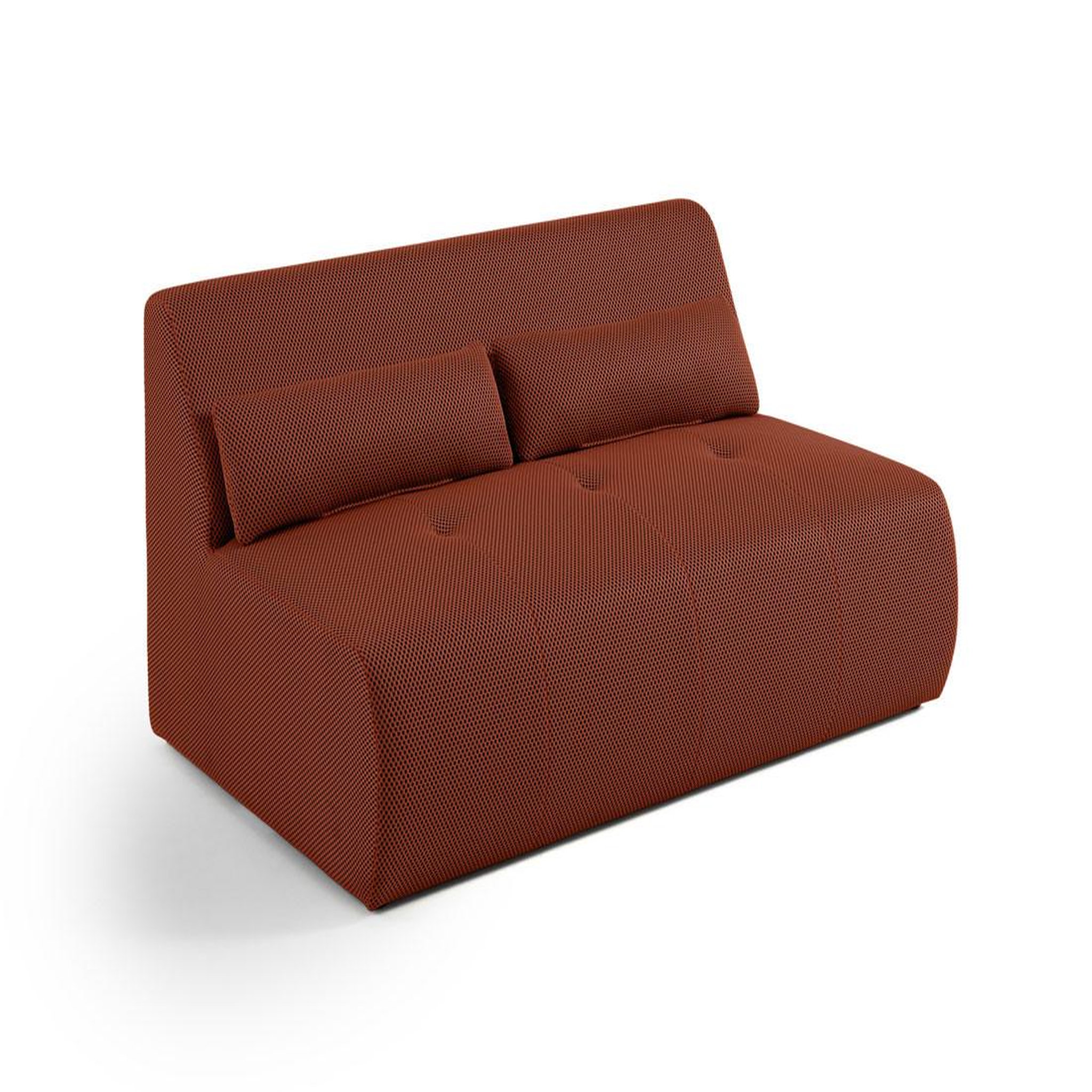 Voir la diapositive 2 : LISA DESIGN Onyx - canapé droit 2 places - en tissu mailles 3d