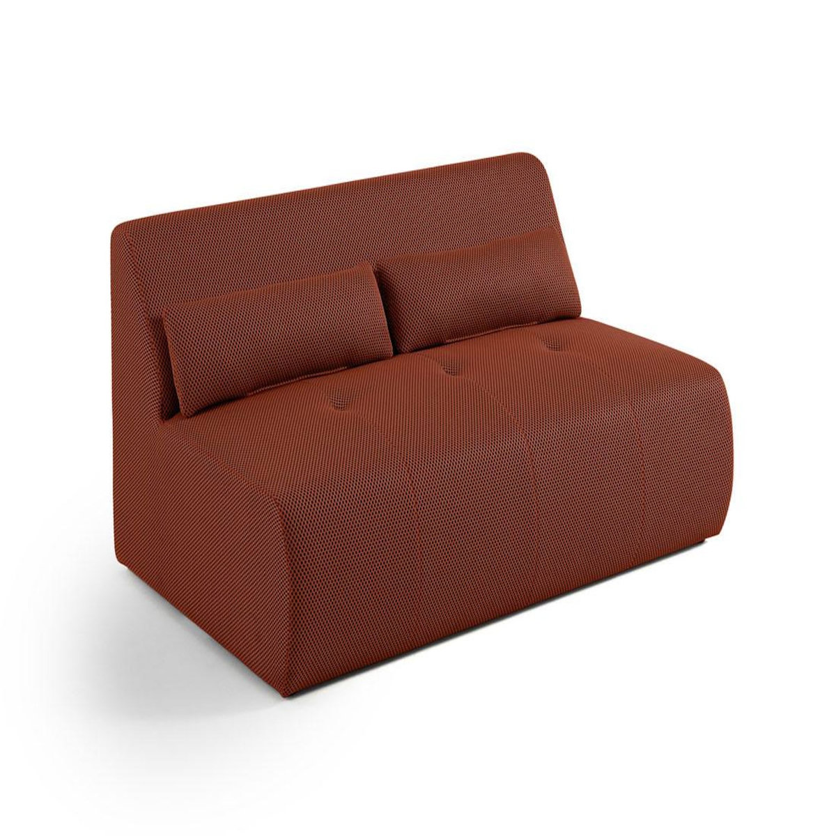 LISA DESIGN Onyx - canapé droit 2 places - en tissu mailles 3d