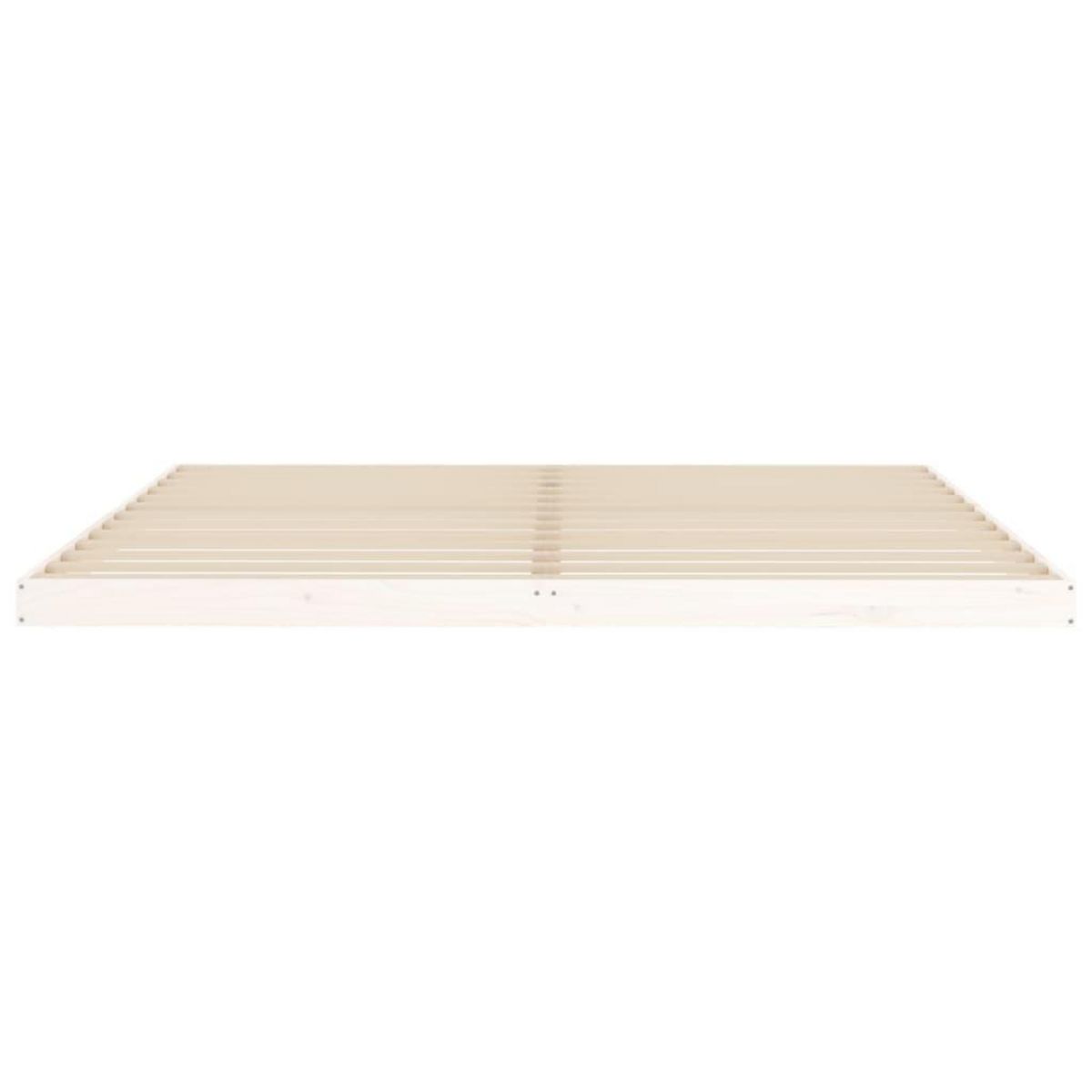 VIDAXL Cadre de lit sans matelas blanc 200x200 cm bois massif de pin