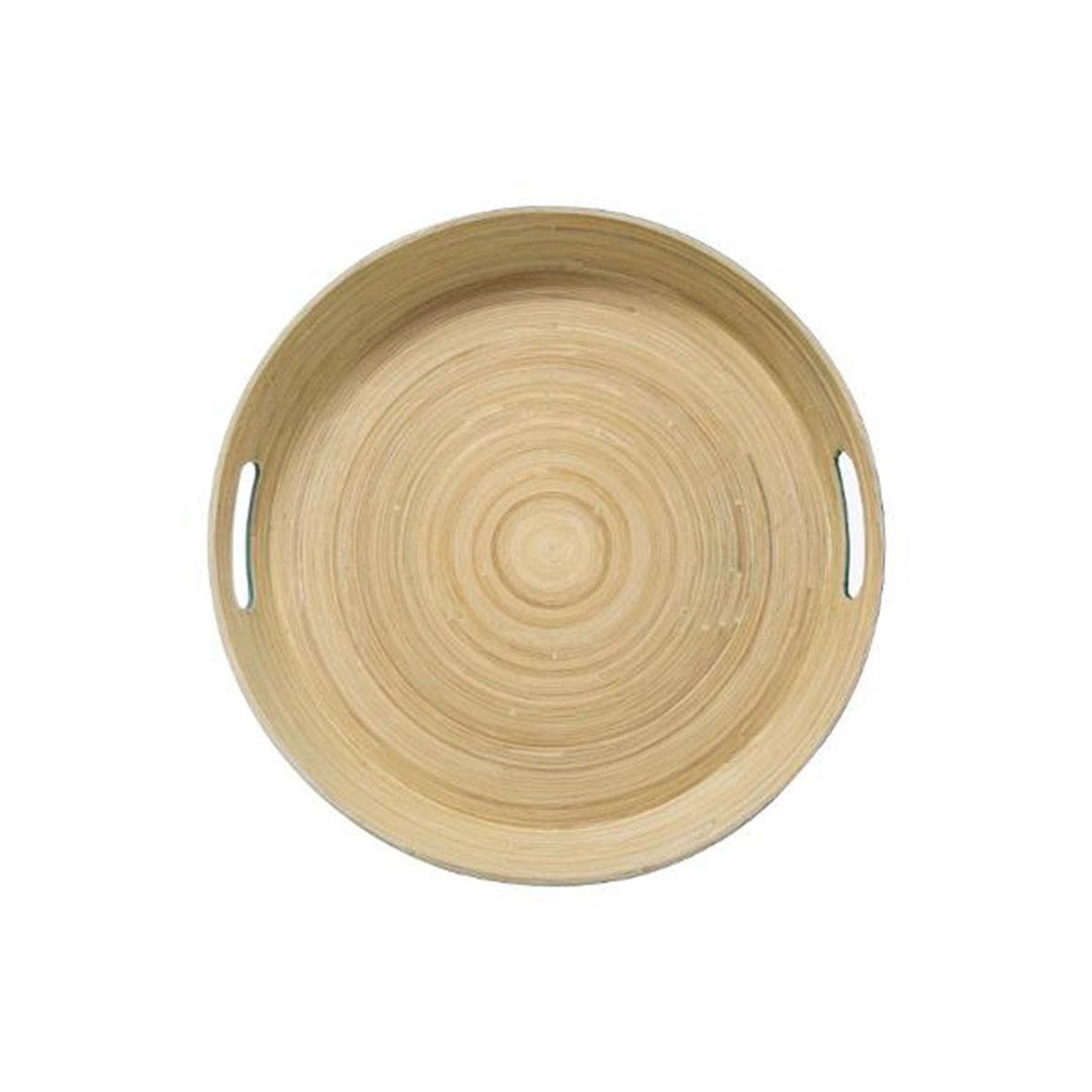 Voir la diapositive 2 : FIVE Plateau Rond en Bambou  Modern  42cm Pétrole