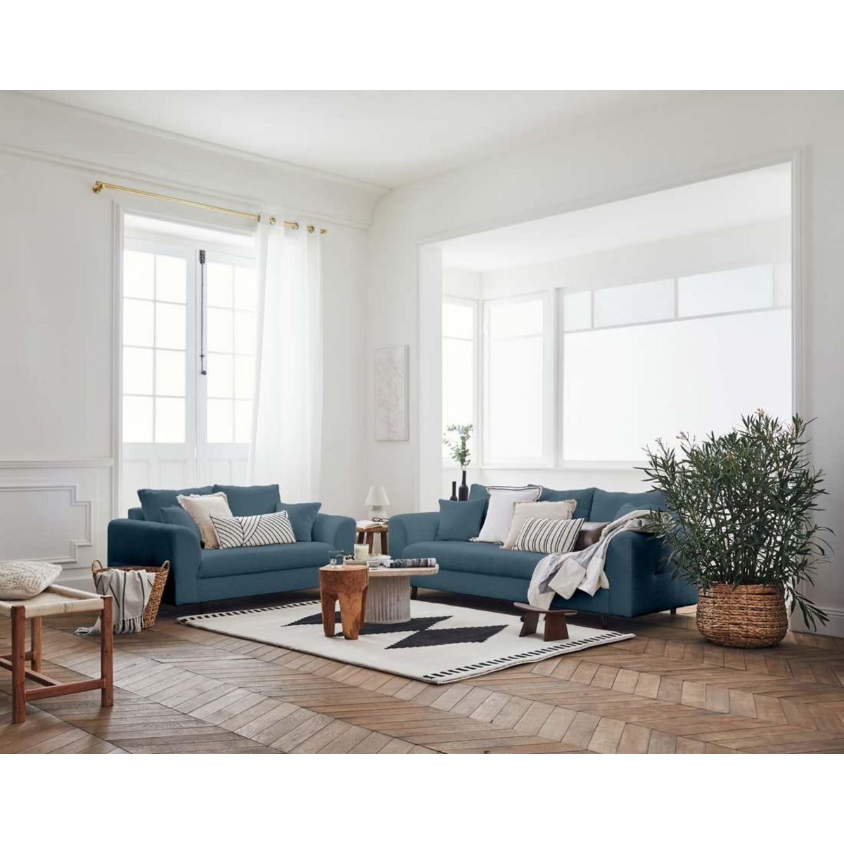 LISA DESIGN Rune - canapé 2 places - en tissu bouclette