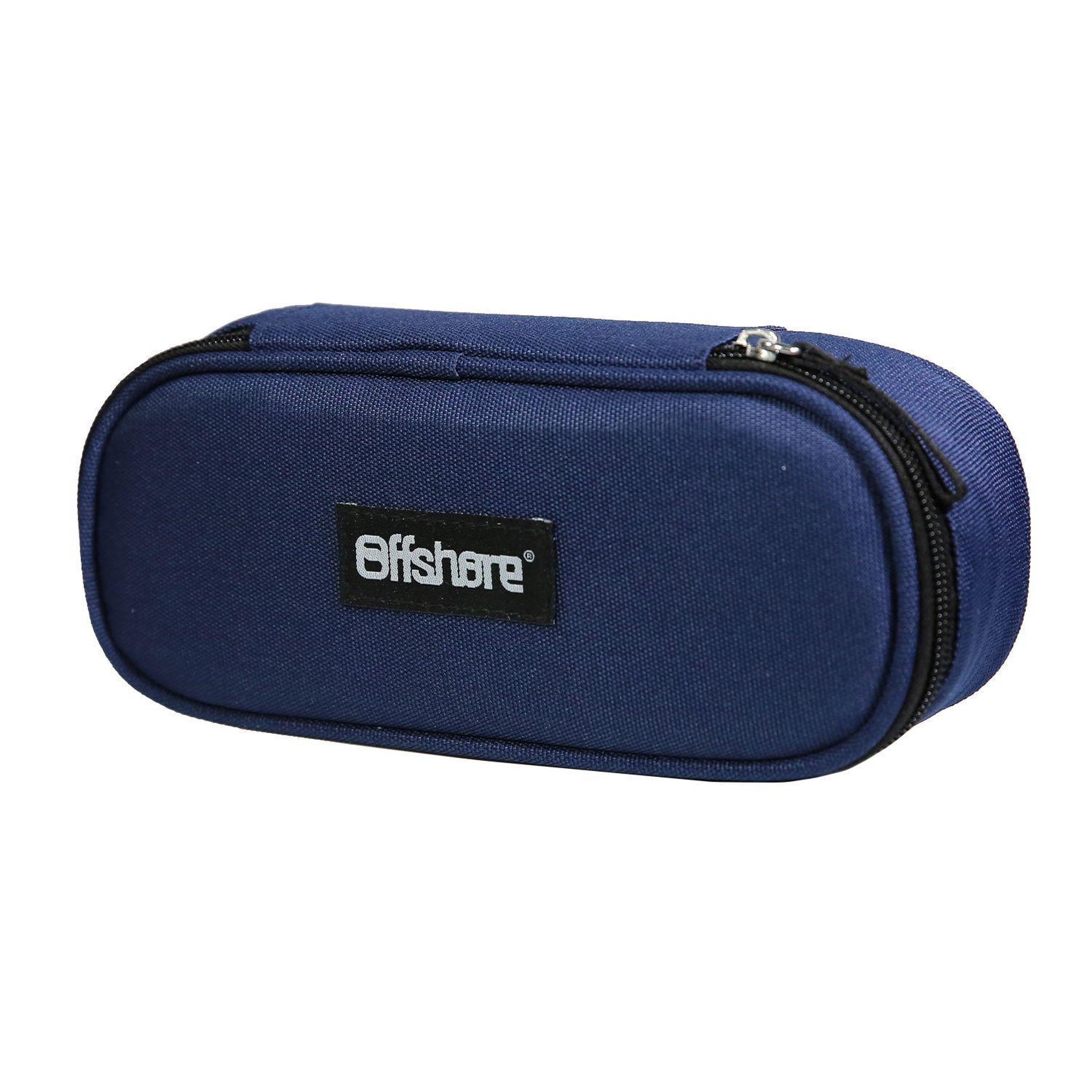 Voir la diapositive 2 : Bagtrotter BAGTROTTER Trousse scolaire ovale Plumier Offshore Bleue