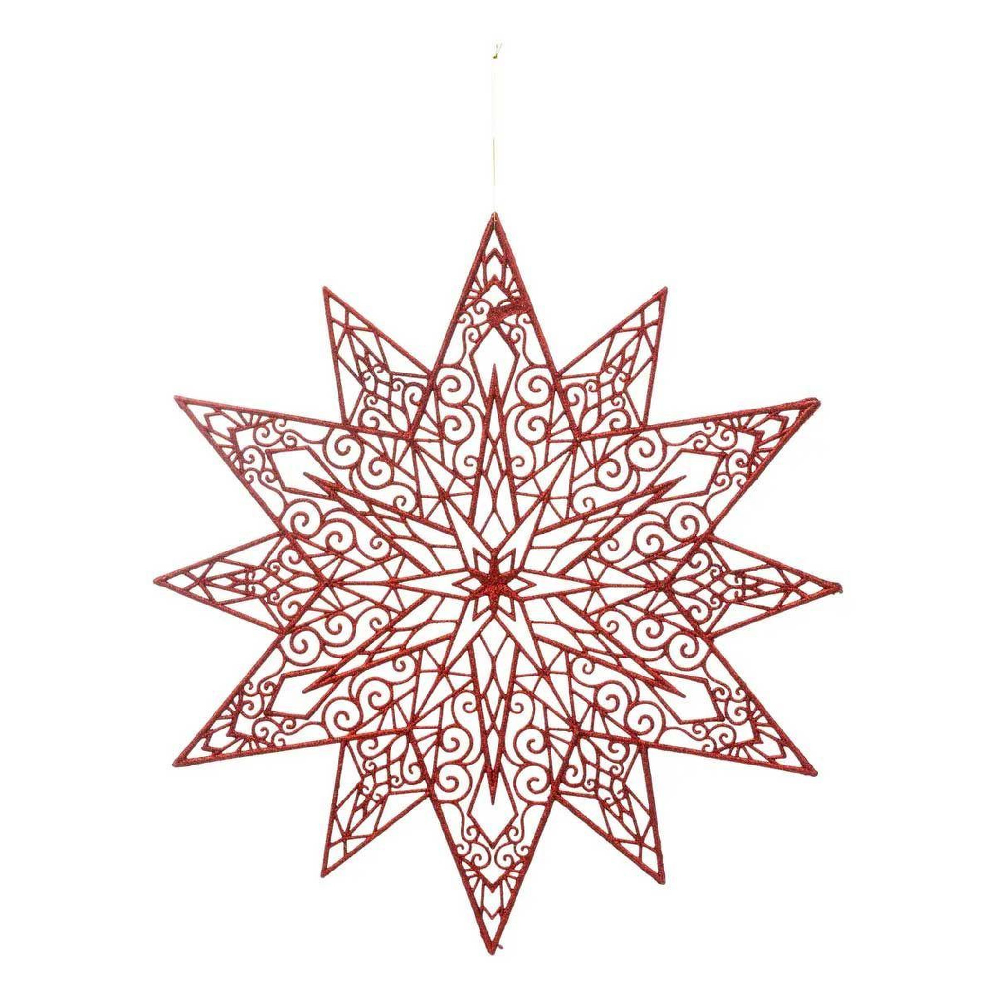 ATMOSPHERA Sujet de noël  étoile maxi  48cm rouge