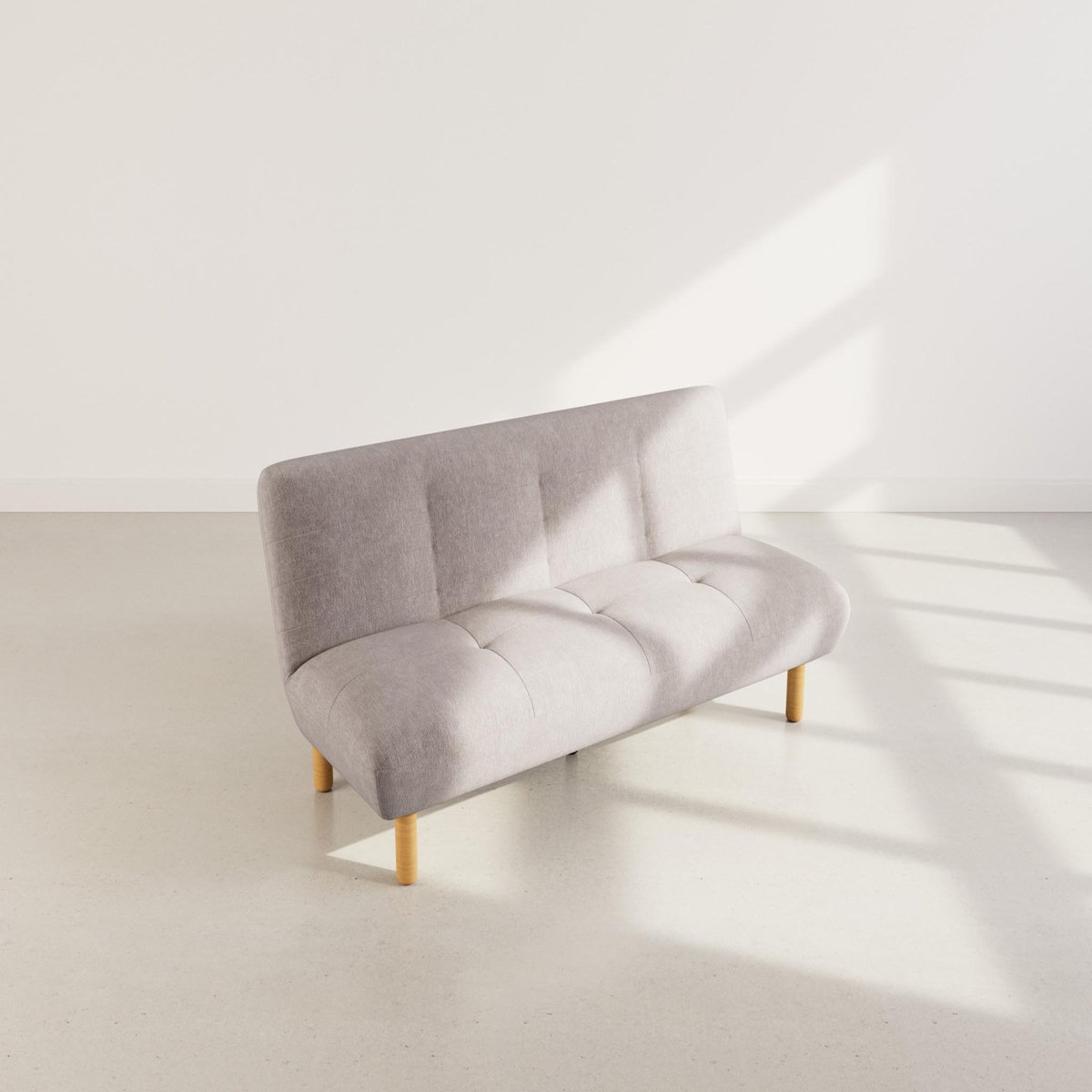 BEST MOBILIER Soan - banquette 2 places convertible clic-clac en velours texturé