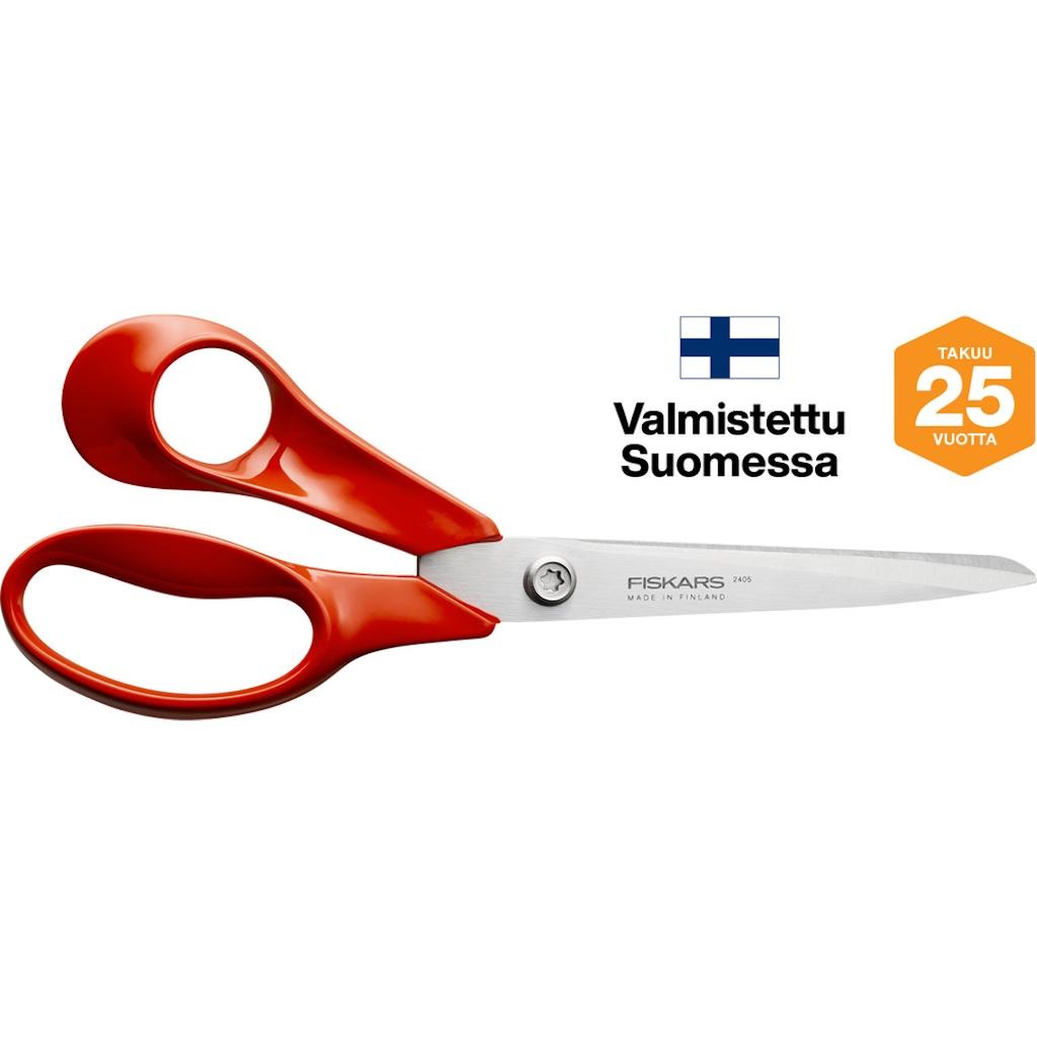 Fiskars Ciseaux - gaucher  - lames inversées acier inox coupe précise durable