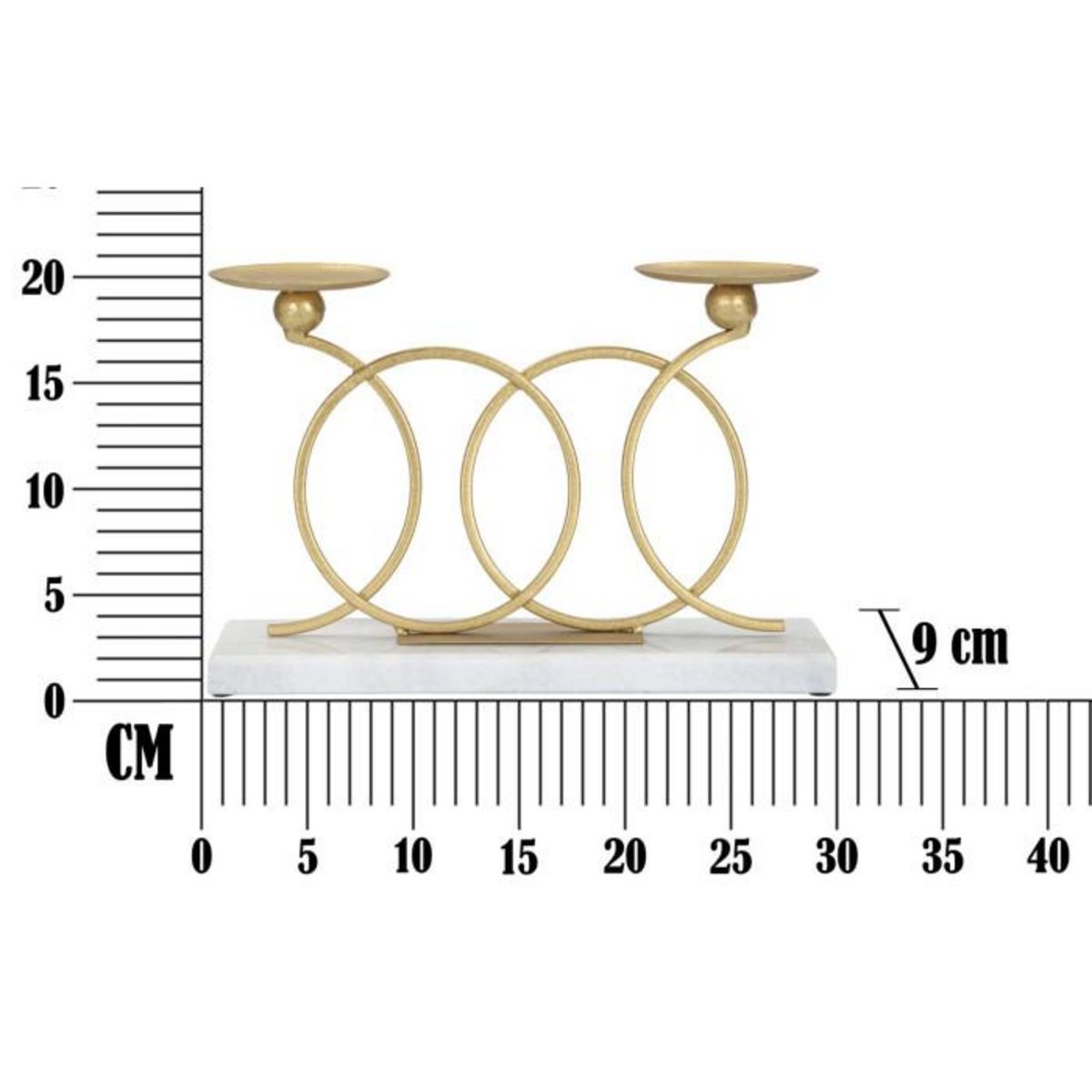 Paris Prix Bougeoir Design en Marbre  Infinity  30cm Or