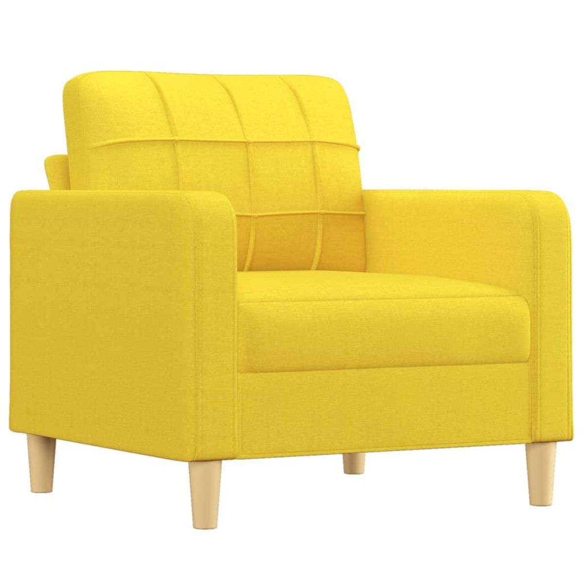 VIDAXL Fauteuil Jaune clair 60 cm Tissu