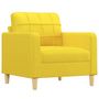 Voir la diapositive 2 : VIDAXL Fauteuil Jaune clair 60 cm Tissu