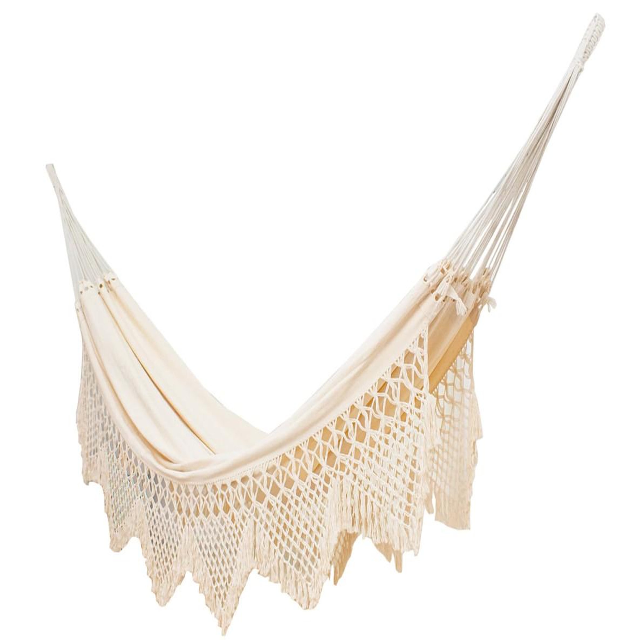Proloisirs Toile de hamac Personal 105 Frange - 265 x 170 cm - Naturel