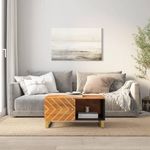 VIDAXL Table basse marron et noir 80x50x40 cm bois de massif manguier