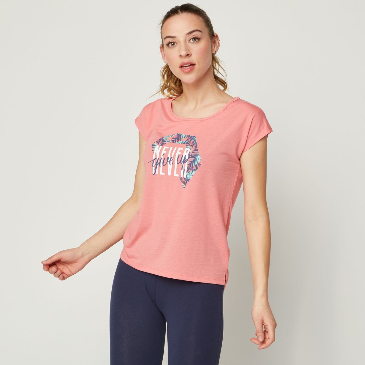 T shirt corail femme hot sale