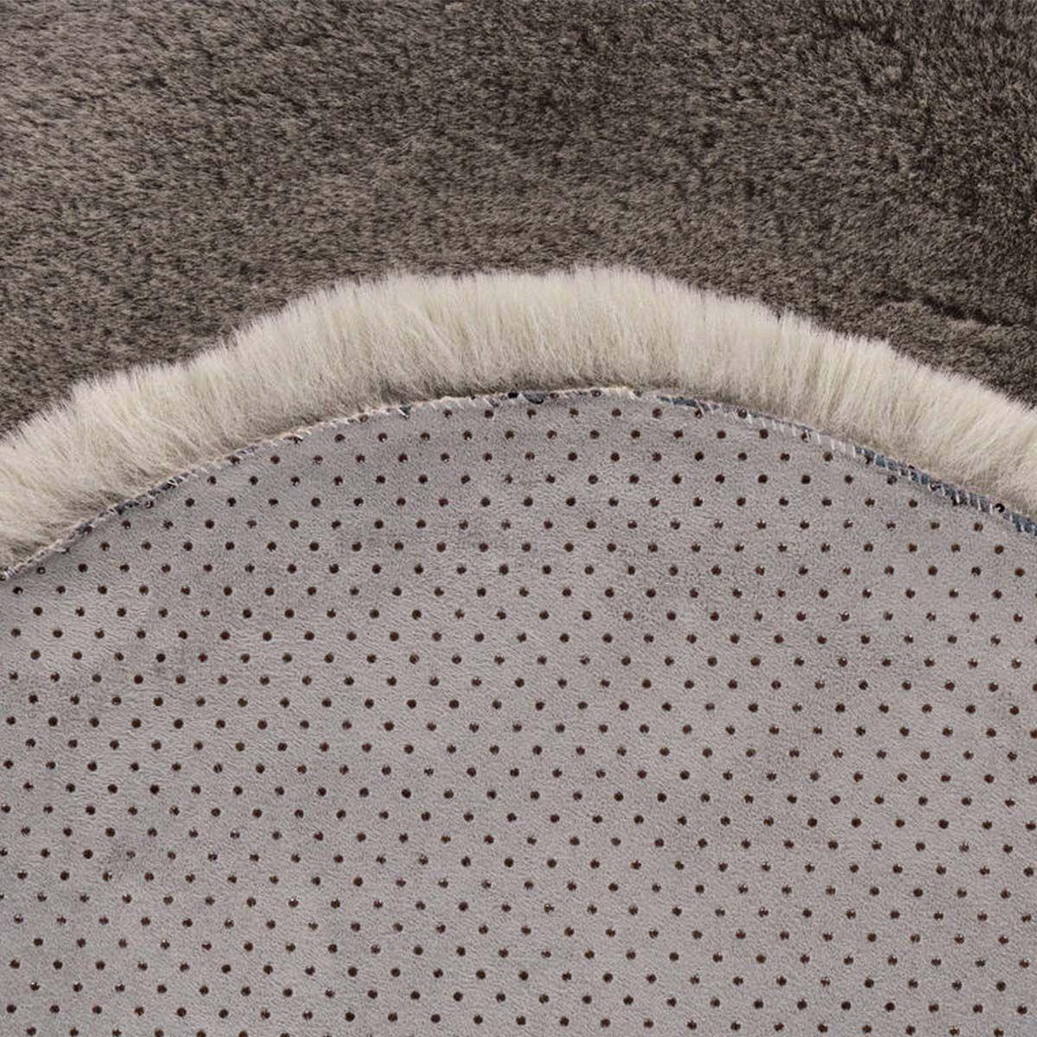 Voir la diapositive 4 : Paris Prix Tapis uni doux poils longs  rabbit  60x90cm taupe