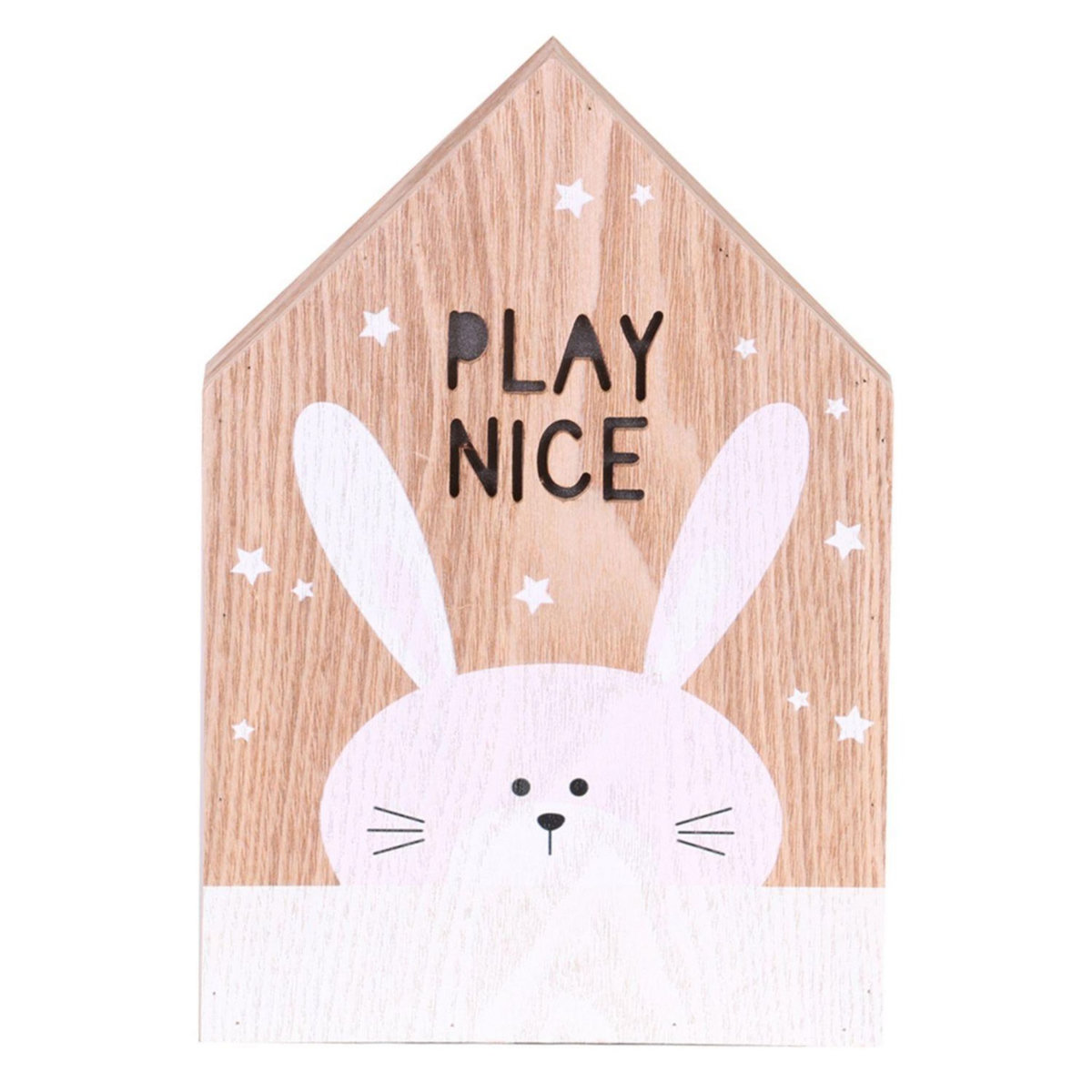 DIVERS Cadre Décoration lumineux effet bois enfant Tommy - Lapin