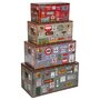 Voir la diapositive 1 : ATMOSPHERA Lot de 4 Malles de Rangement  City  80cm Multicolore