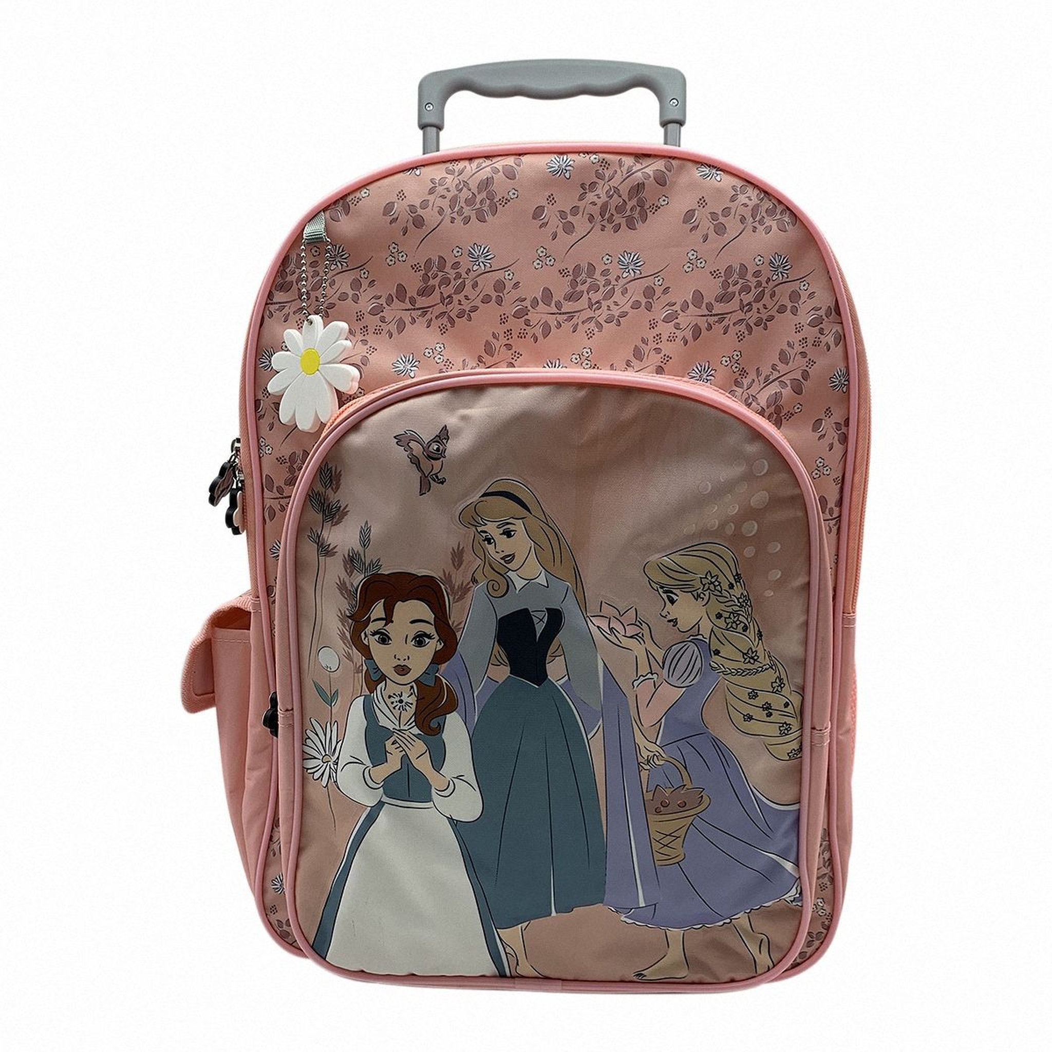 Voir la diapositive 1 : DISNEY Sac à dos à roulettes rose Princesses Disney