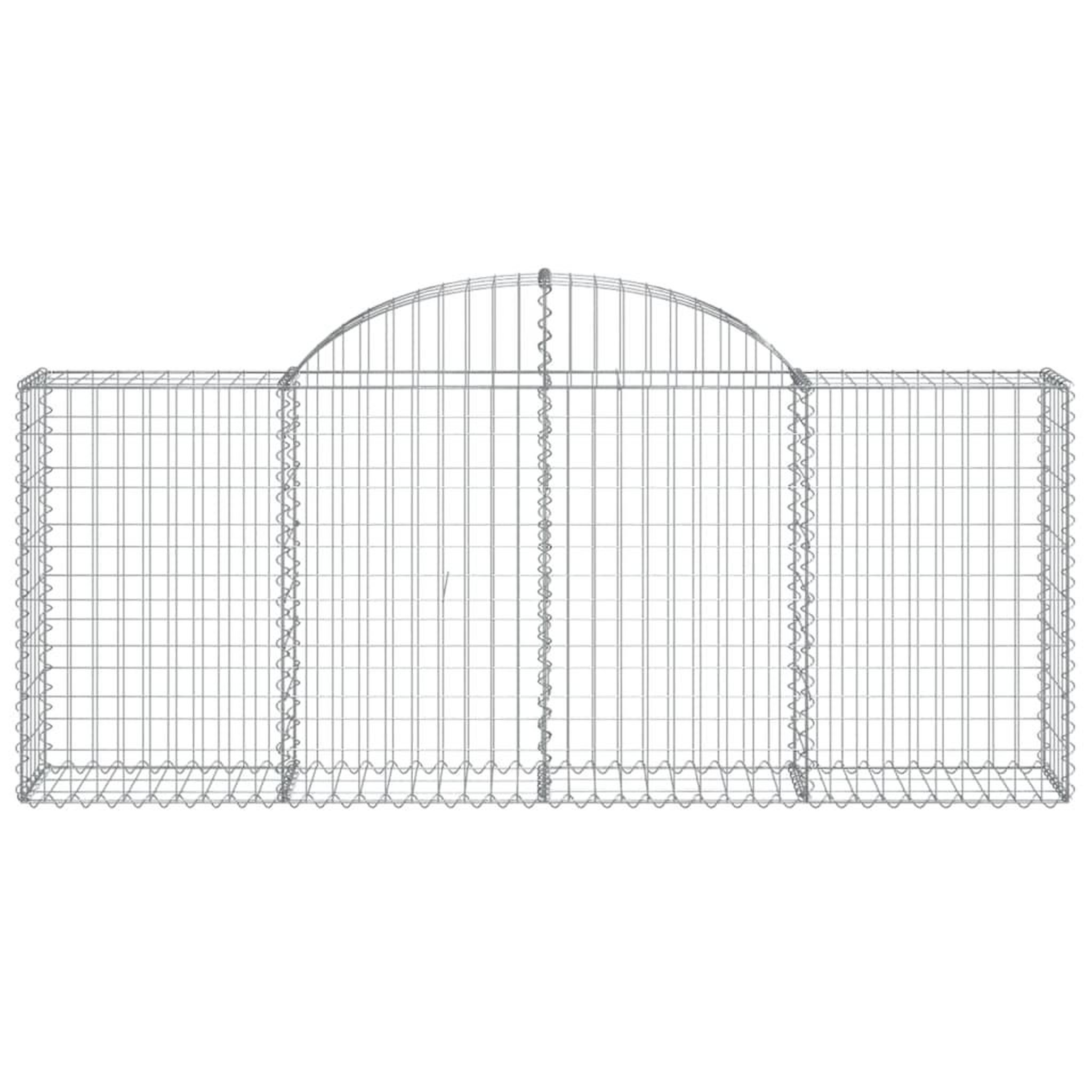 Voir la diapositive 4 : VIDAXL Paniers a gabions arques 9 pcs 200x30x80/100 cm Fer galvanise