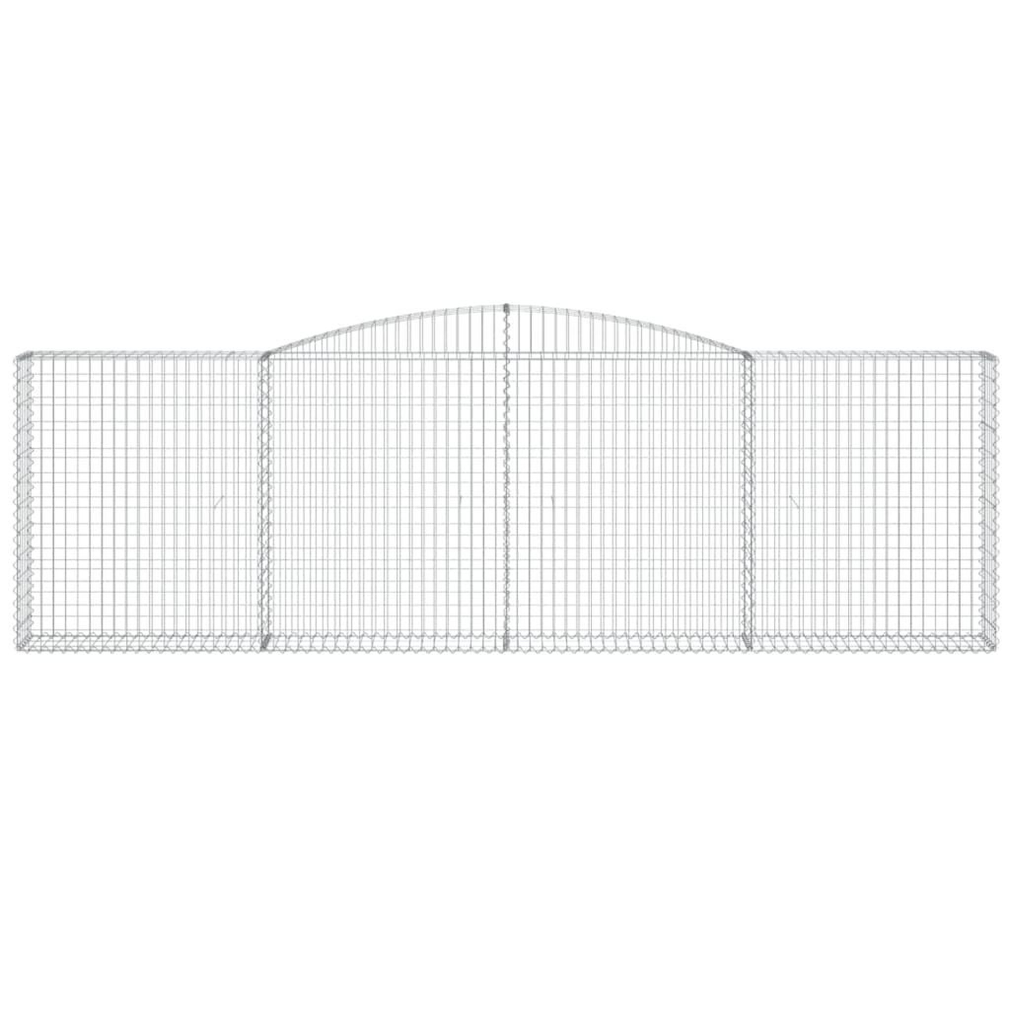 Voir la diapositive 4 : VIDAXL Paniers a gabions arques 20 pcs 400x30x120/140 cm Fer galvanise