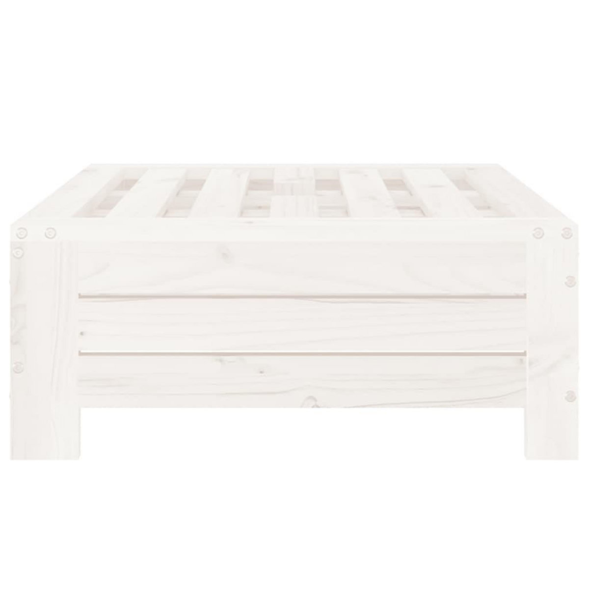 VIDAXL Couvercle de base de parasol blanc bois massif de pin