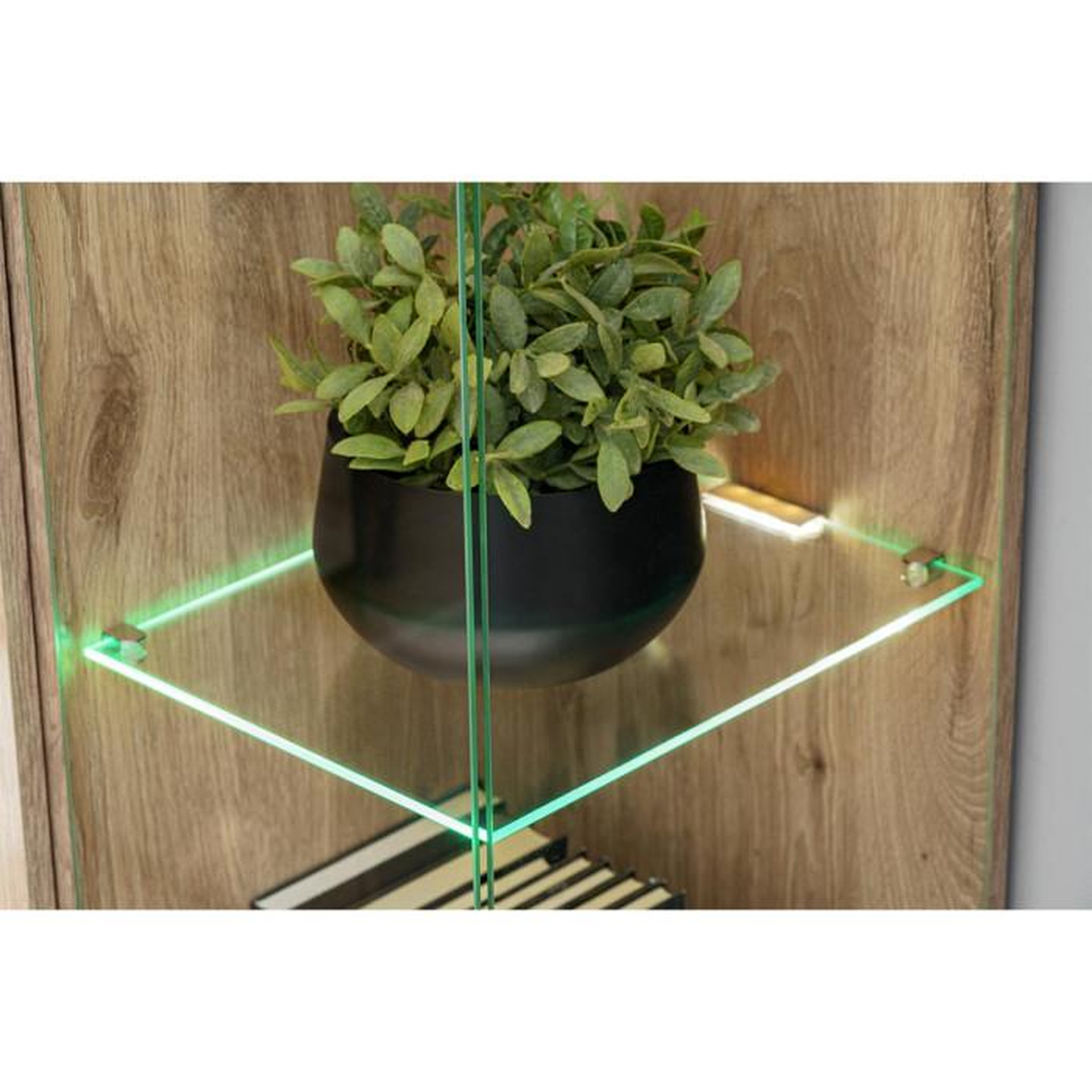 Voir la diapositive 4 : Paris Prix Meuble de Rangement Haut Rainuré  Catalina  197cm Naturel