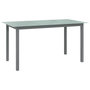 Voir la diapositive 1 : VIDAXL Table de jardin Gris clair 150x90x74 cm Aluminium et verre