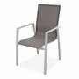 SWEEEK Lot de 2 fauteuils - Washington  - En aluminium et textilène , empilables