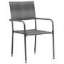 Voir la diapositive 4 : VIDAXL Mobilier a dîner d'exterieur 9 pcs Resine tressee Gris