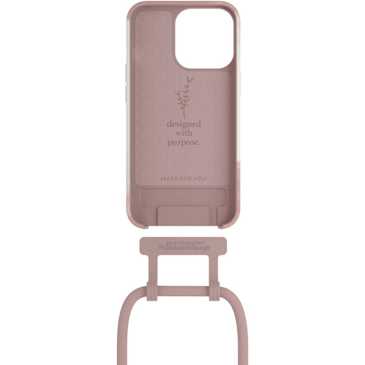 WOODCESSORIES Coque avec cordon iPhone 13 Pro Tour de cou rouge