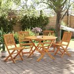 VIDAXL Ensemble a manger de jardin pliable 5 pcs bois massif d'acacia