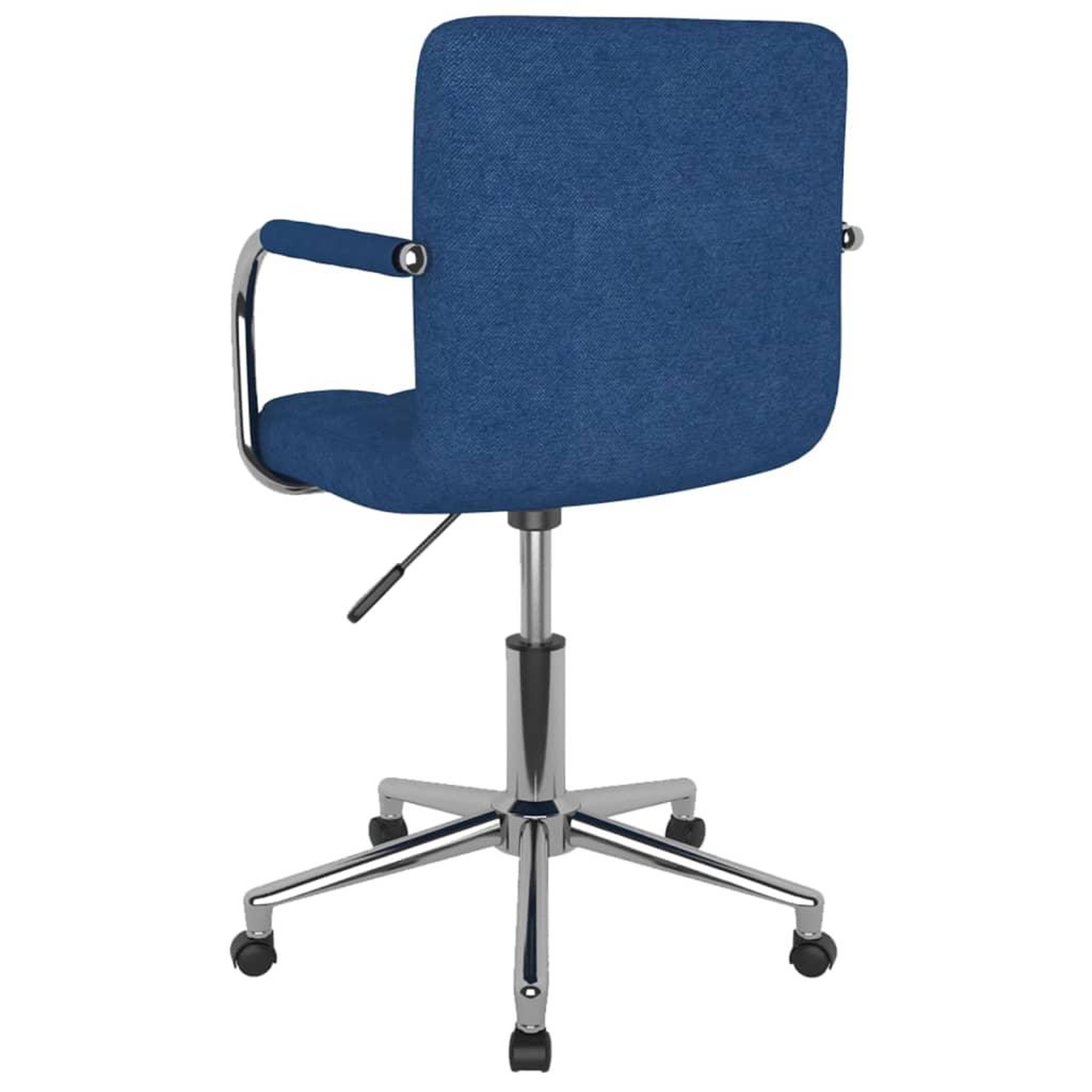 Voir la diapositive 5 : VIDAXL Chaise pivotante de bureau Bleu Tissu