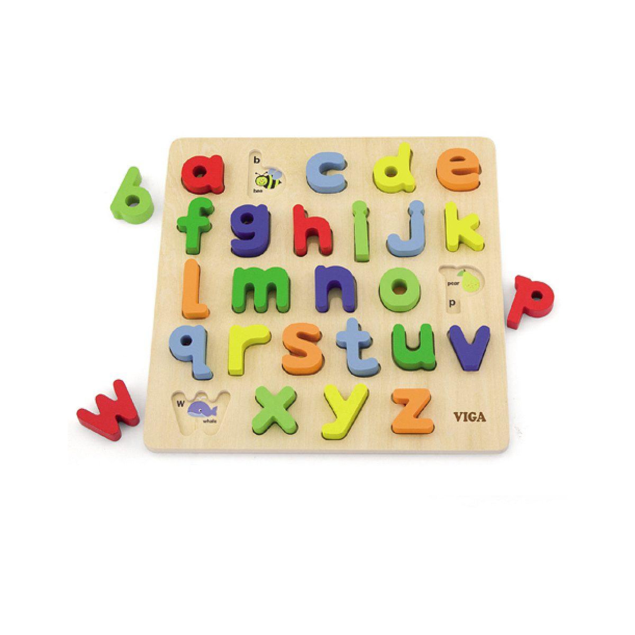 VIGA Puzzle à blocs  50125 - alphabet minuscules