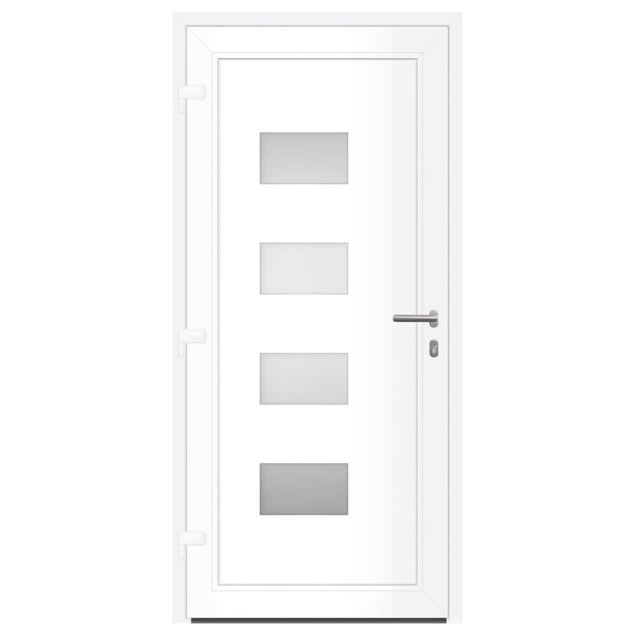 Voir la diapositive 5 : VIDAXL Porte d'entree Blanc 100x210 cm Aluminium et PVC