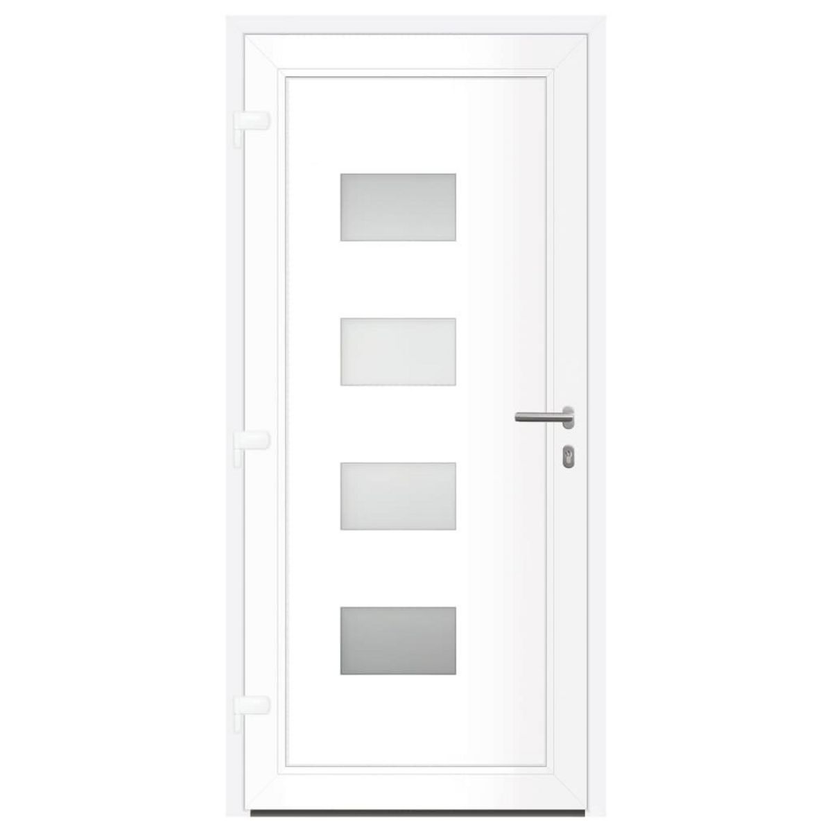 VIDAXL Porte d'entree Blanc 100x210 cm Aluminium et PVC