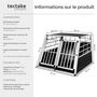 Voir la diapositive 6 : tectake Cage de transport pour chiens double sécurisée avec dos droit noir 97 x 90 x 69,5 cm
