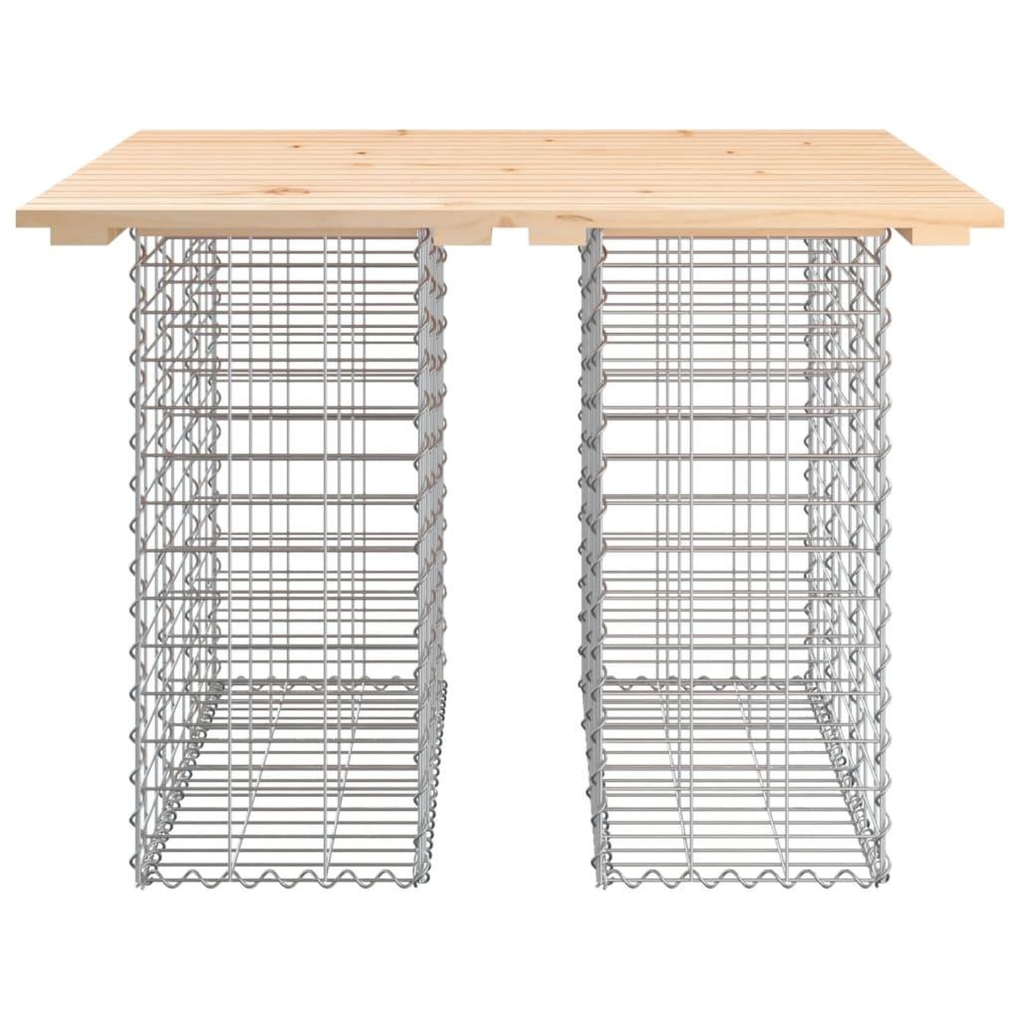 Voir la diapositive 5 : VIDAXL Banc de jardin design de gabion 100x102x72cm bois massif de pin